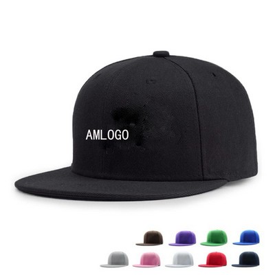 Classic Flat Brim Snapback Cap